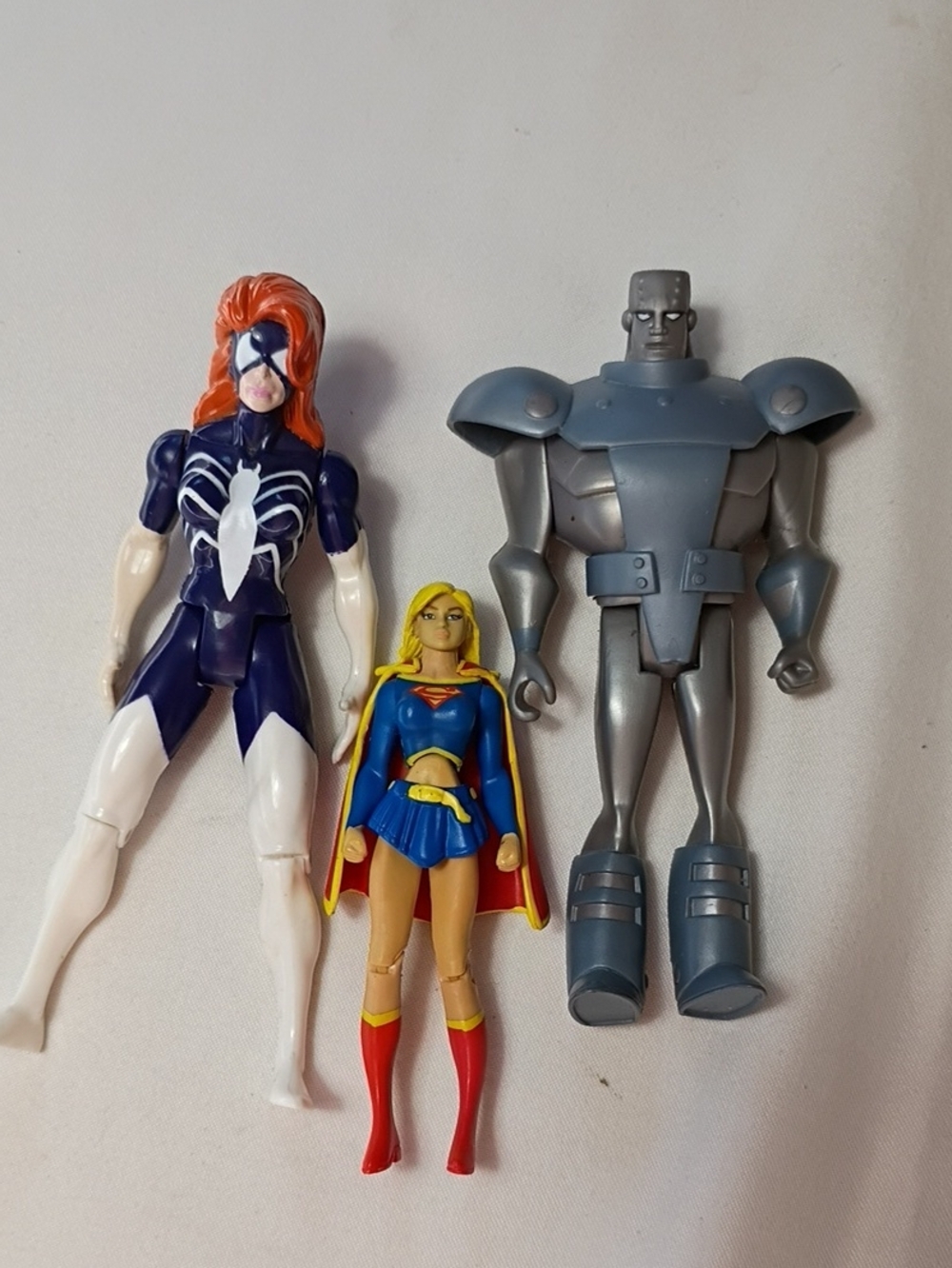 Set Of 3 Marvel Justice League Superhero Action Figure Supergirl Iron Man